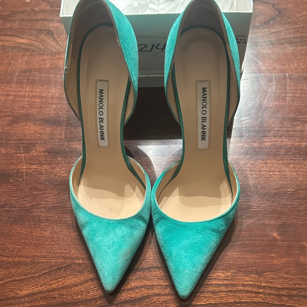 Manolo Blahnik Turquoise Heels